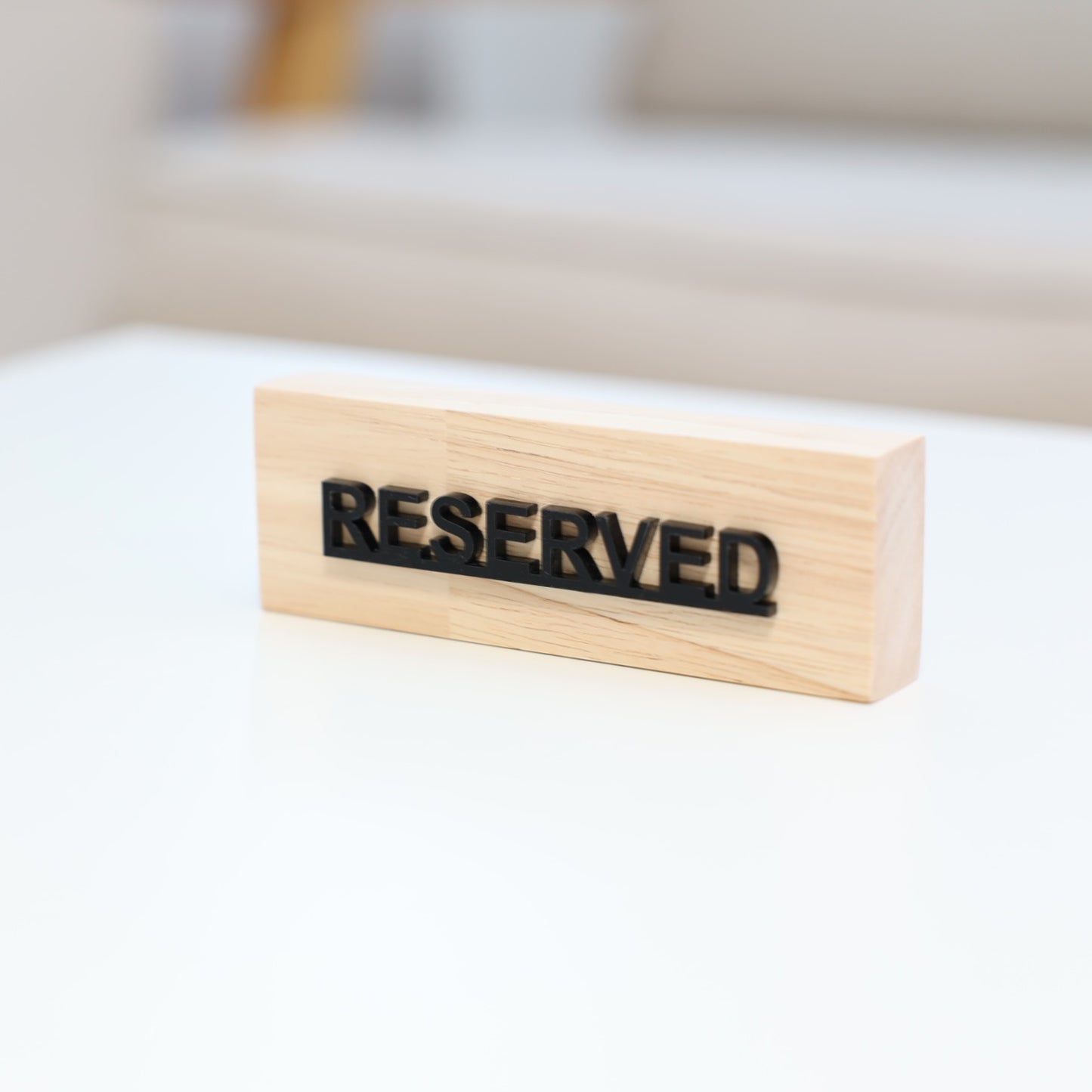 Signalétique de table "Réservé" CHUCK