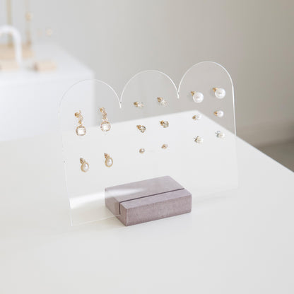 Transparent jewelry holders for Makk Design stores