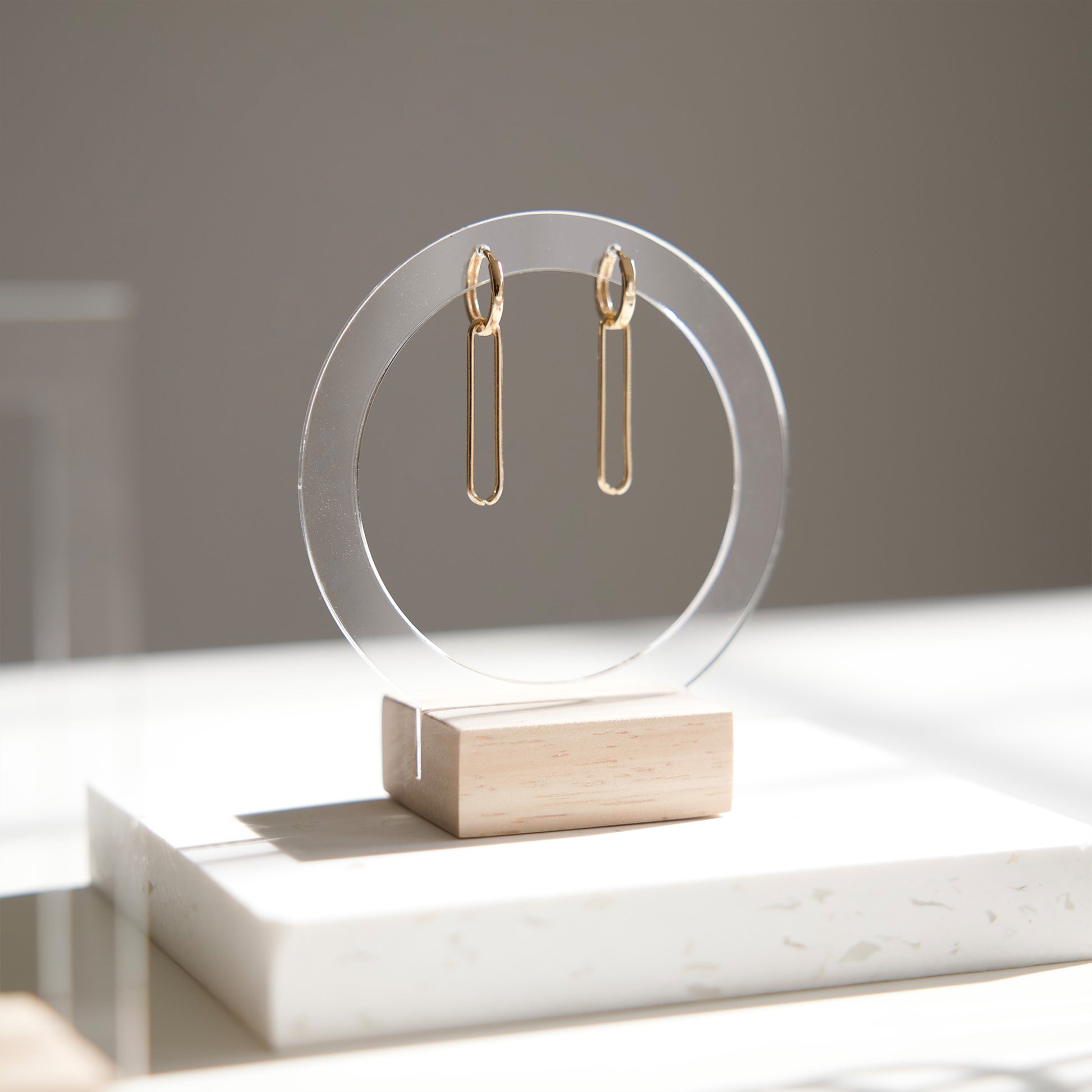 Minimalist wooden earring holder