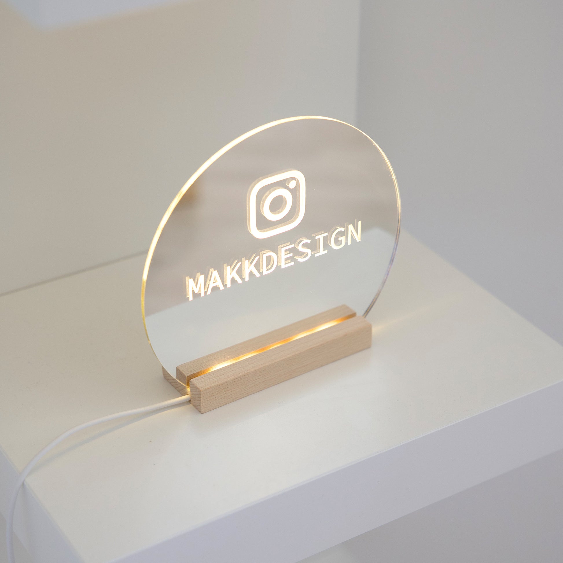 Customized LED mirror lamp by Makk Design