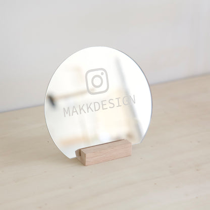 Engraved Instagram mirror by Makk Design