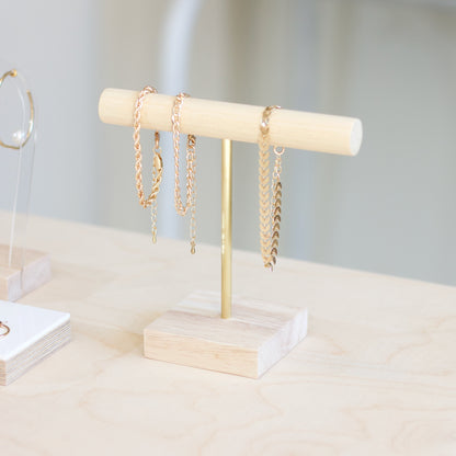 Wooden bracelet holder for store