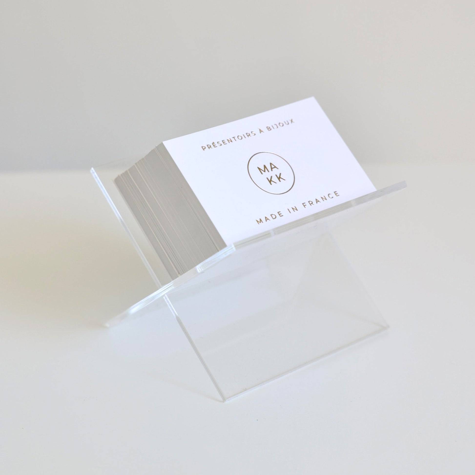 Design transparent display for business cards