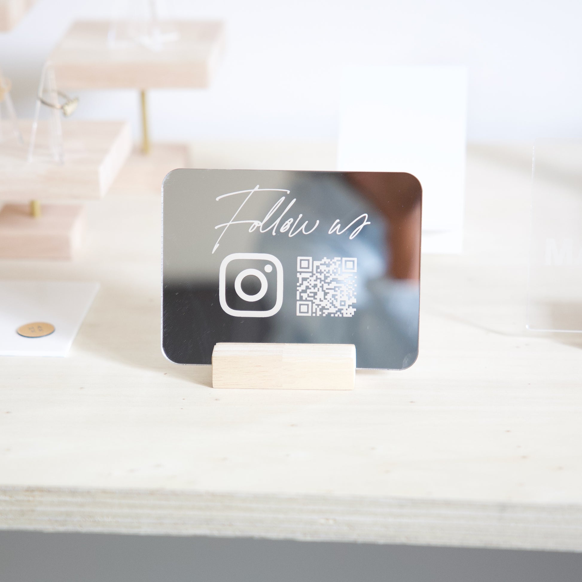 signage for personalized instagram qrcode