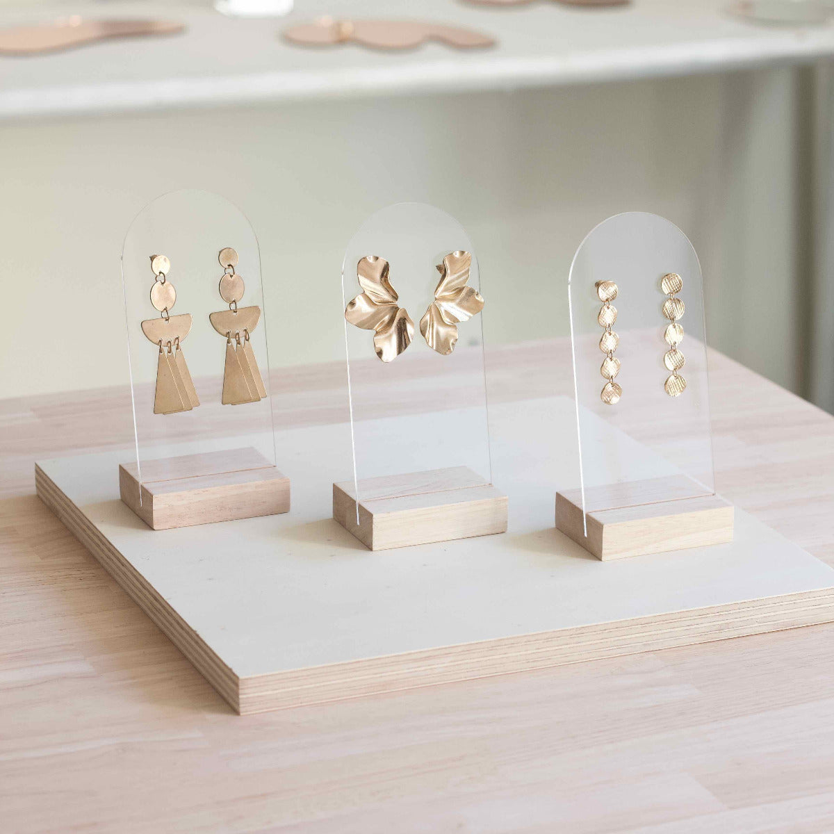 Modern and design earrings display