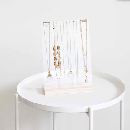 Wooden necklace and jewelry holder