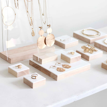 Wooden presentation tray for jewelry