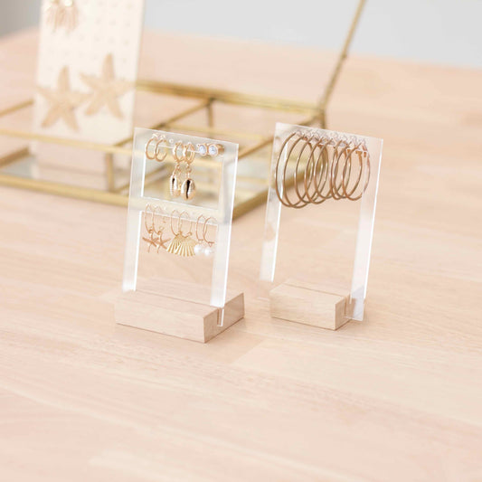 Display stand for acrylic and wood earring