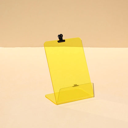Porte-visuel, clipboard jaune minimaliste