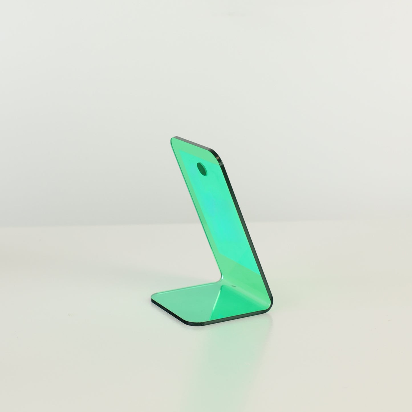 Présentoir à carte de visite avec aimant, vert translucide - Makk Design