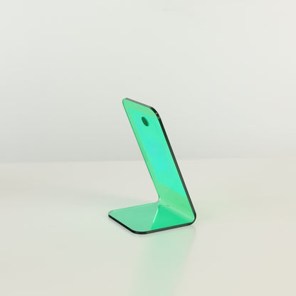 Présentoir à carte de visite avec aimant, vert translucide - Makk Design