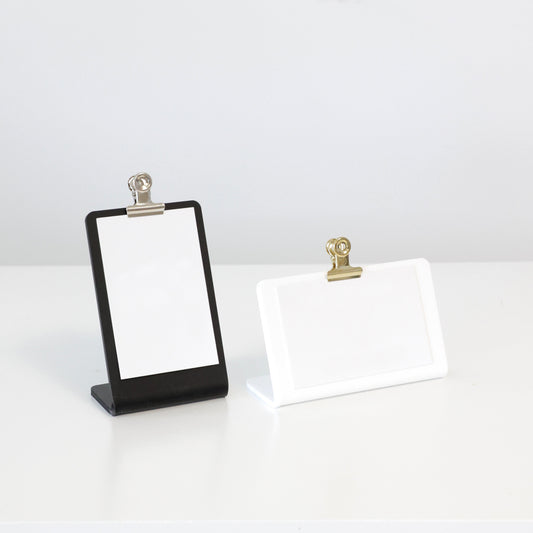 Présentoir ROBBY en acrylique pour cartes de visite au format paysage ou portrait, fabriqué en France