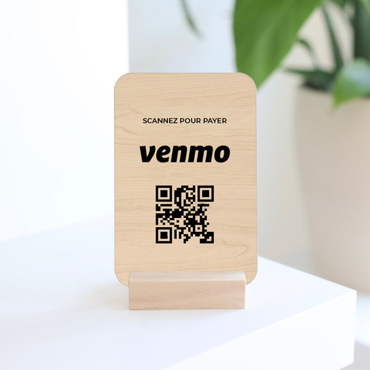 Plaque QR code VENMO rectangle