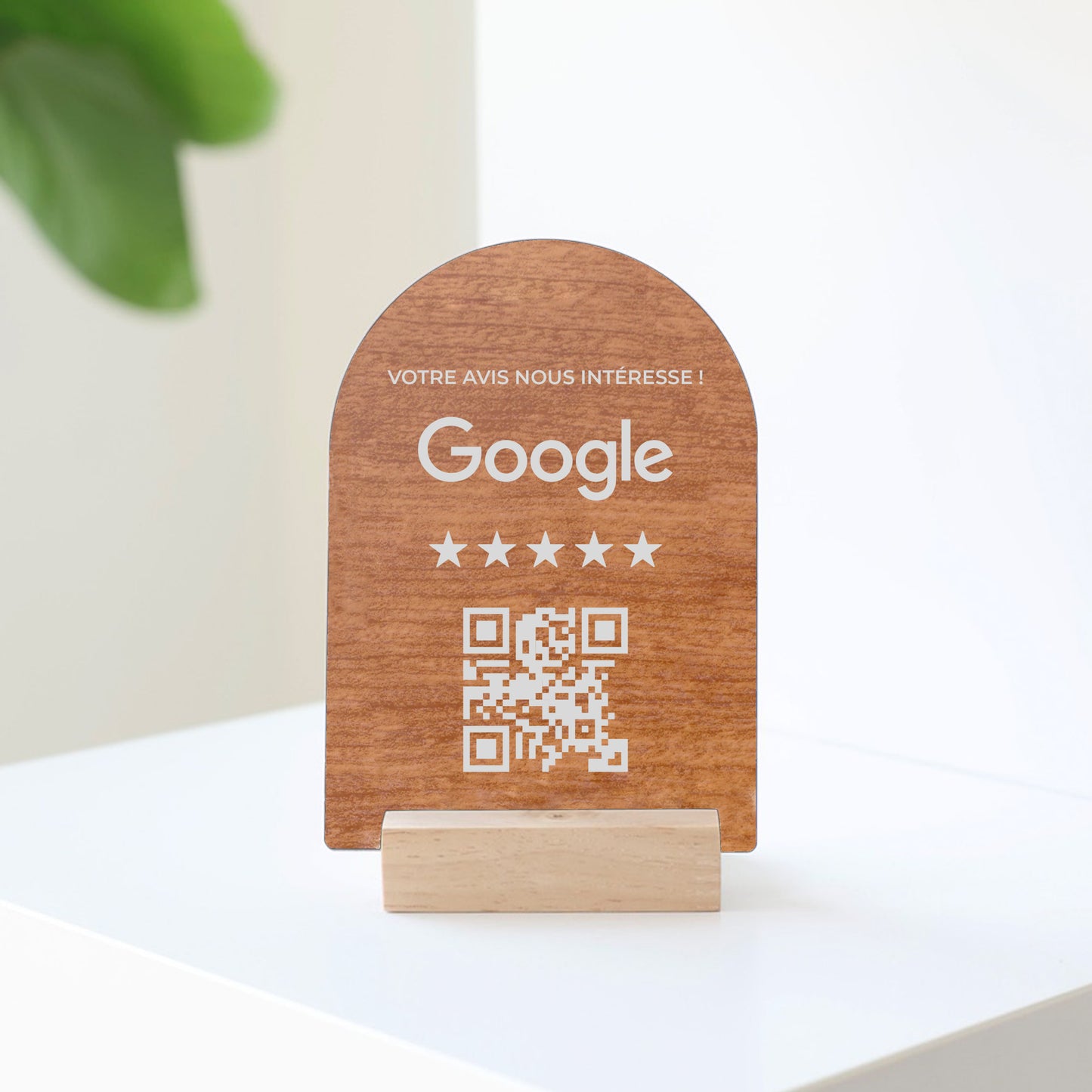 Présentoir QR code Google personnalisé, pour les entreprises