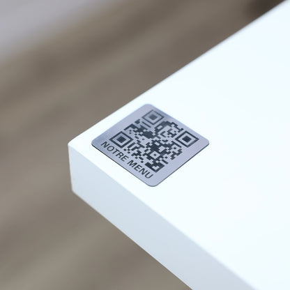 Sticker QR code gravé au laser pour les cafés et restaurants