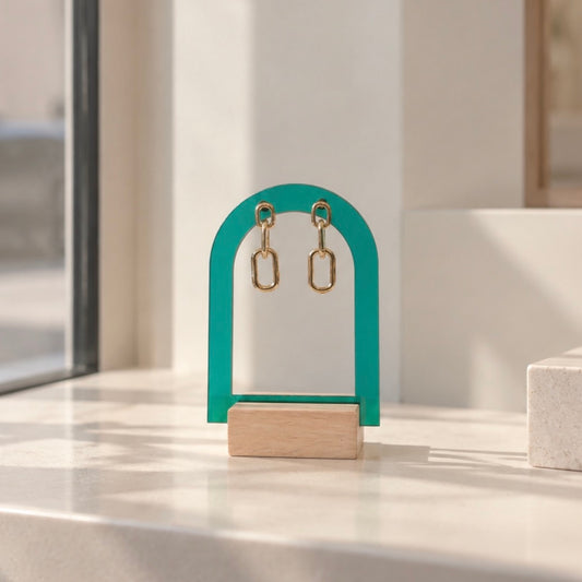 porte bijoux en acrylique de couleur verte