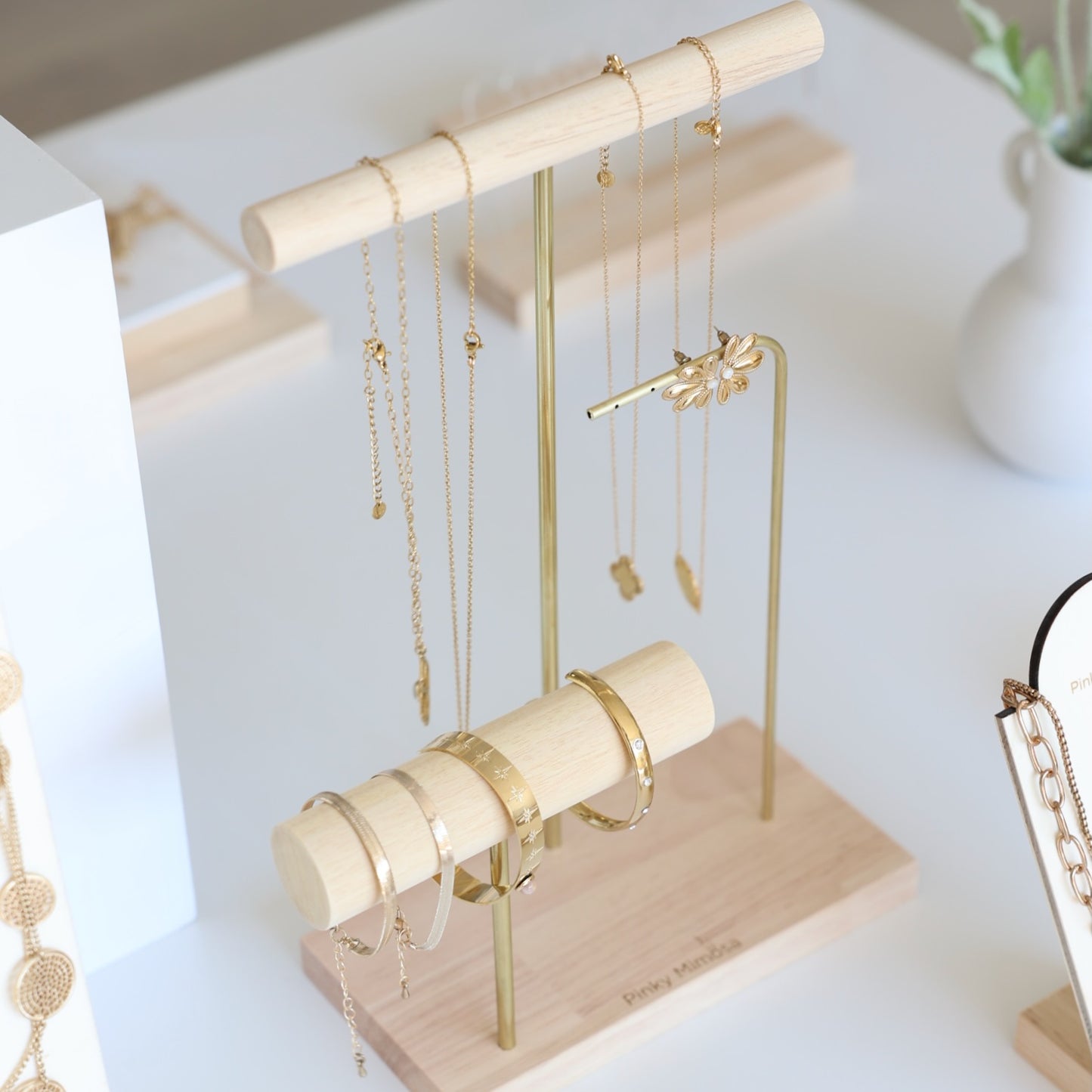 presentoir à bijoux en bois professionnel