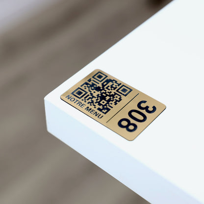 Autocollant robuste doré pour menu et numéro de table