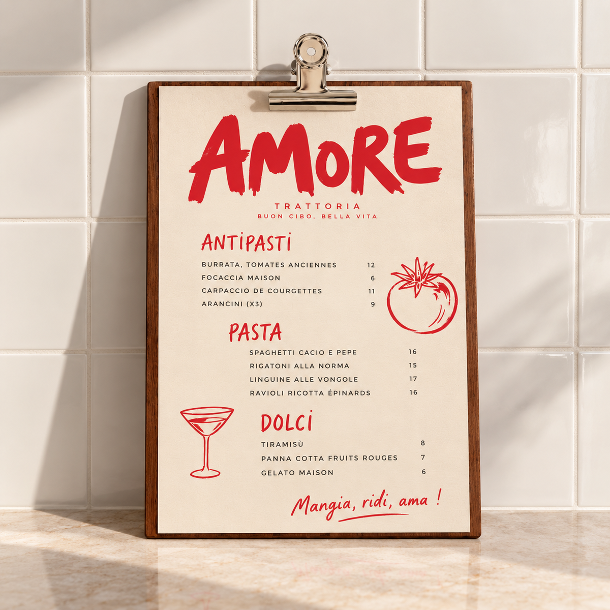 porte-menu en bois pour restaurants