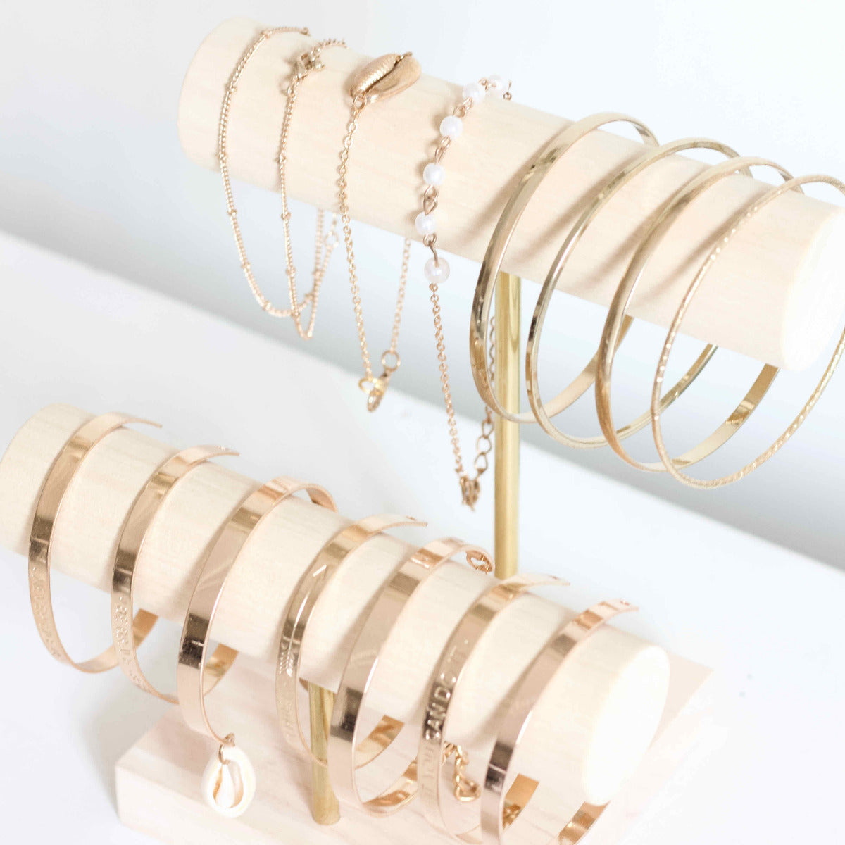 Présentoir à bracelets SOFIA en bois et laiton Makk Design
